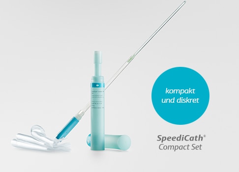 Einmalkatheter mit integriertem <br>Beutel - speziell für Männer
