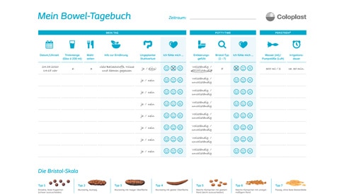 Bild des Darm-Tagebuchs für Erwachsene